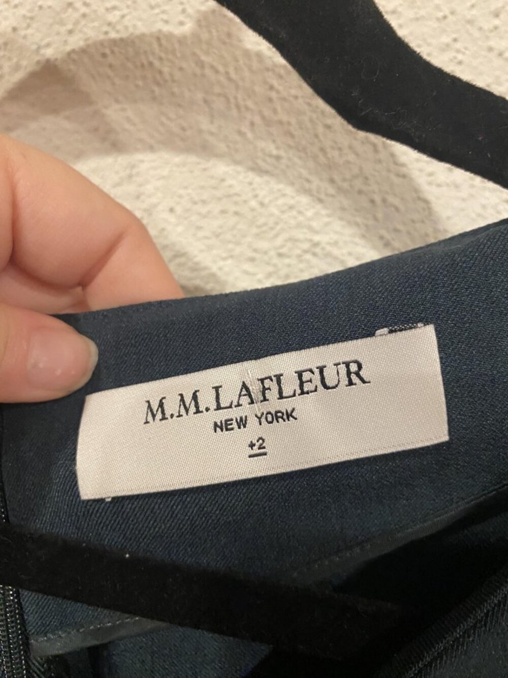M.M. Lafleur Etsuko Dress Womens 2X Blue 3/4 Sleeve Sheath Belted Workwear - Picture 3 of 4